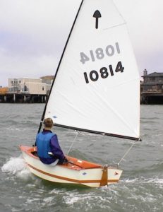 A El Toro sailing with a Gresham Marine Rudder Head.