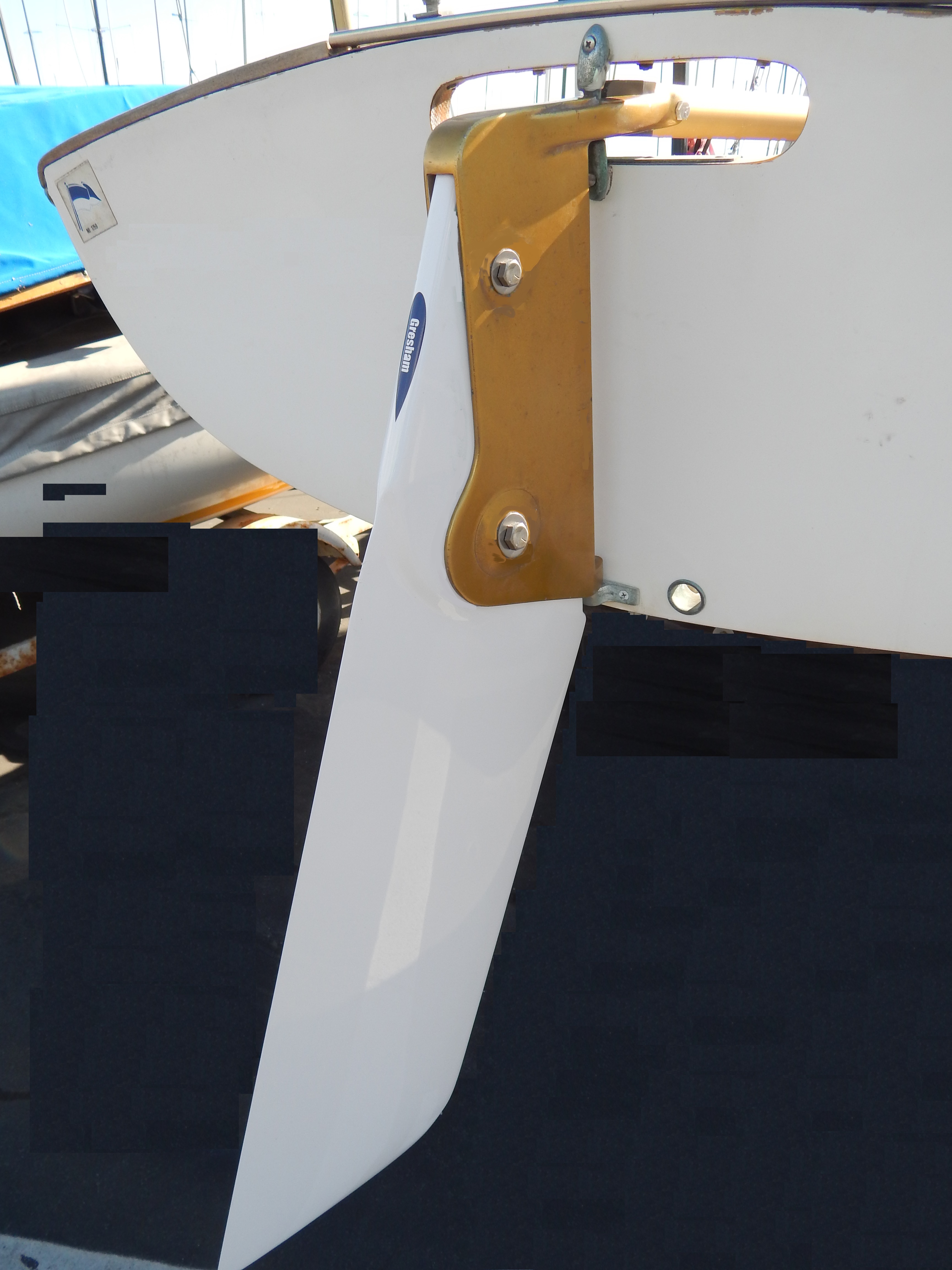 small sailboat rudder