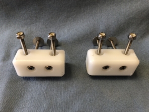 Lido14 jib cleat fairlead and jib cleats. Make tacking the jib much easier.