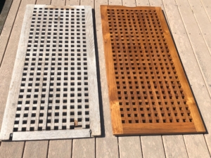 Teak cockpit grates