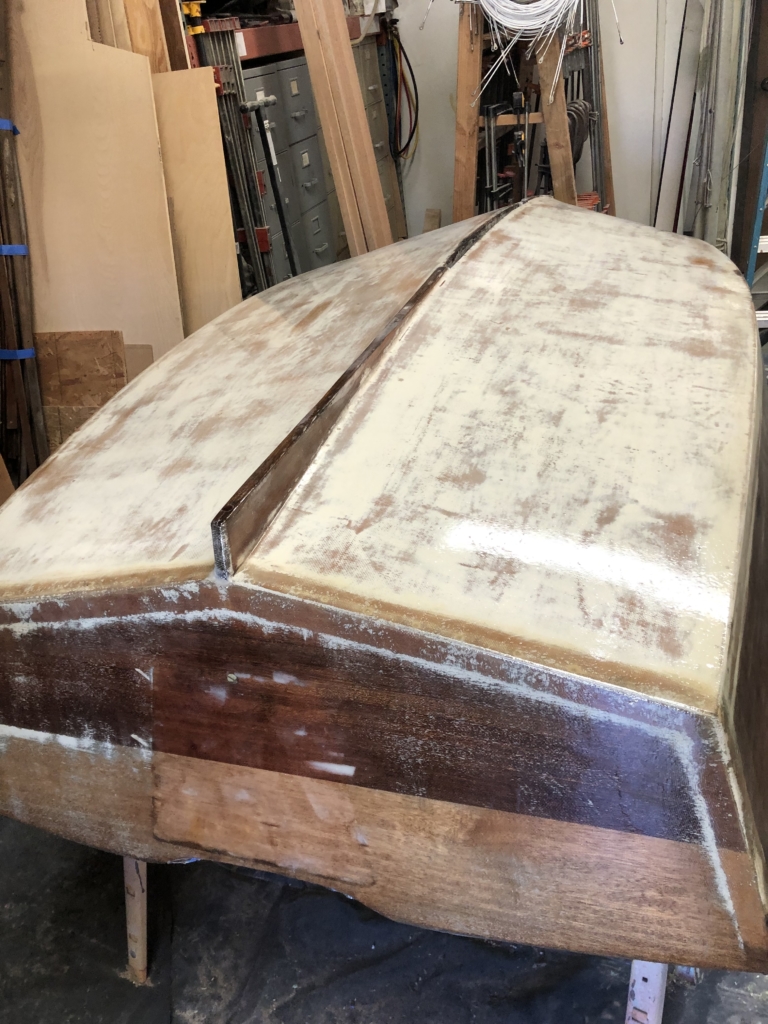 Gresham Marine boat restoration wood Sabot pram varnish woodworking and paint