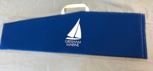 Sabot board bag. Sunbrella cover with 1/8" close cell foam protects the blades from damage. Protect your rudder and leeboard. Holds the tiller and extension.