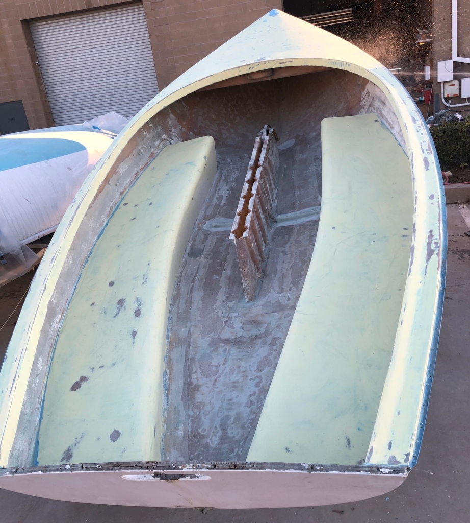 Lido 14 Restoration. Paint, fiberglass, anodizing, all new teak, woodworking