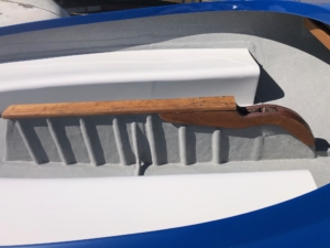Lido 14 sail boat restoration. Paint, fiberglass, anodizing, all new teak, woodworking