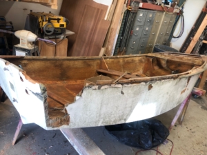 wood Naples sabot restoration Brian Thomas rigging varnish woodwork