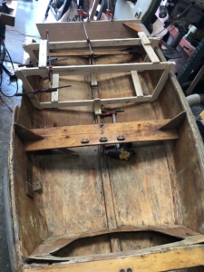 wood Naples sabot restoration Brian Thomas rigging varnish woodwork