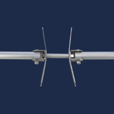 Cal 20 Spreaders complete. Includes 2 spreader tubes, 2 spreader brackets, compression tube and connecting bolt, double tangs, nuts and bolts.