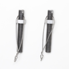 Jumper stay aluminum adjusters and seizing wire.