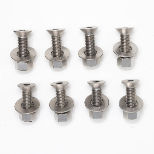 Cal 20 Keel bolts., Set of 8 with bolts and washers.