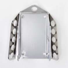 Cal 20 mast step plate. Mast step bolts to this plate. Run all mast & boom controls from here.