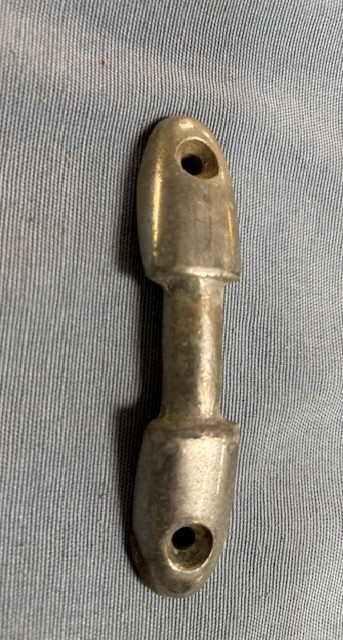 Lido 14 Upper Rudder Support used Used Lido 14 upper rudder support. This pintle or gudgeon is used for a original OEM rudder with the aluminum casting