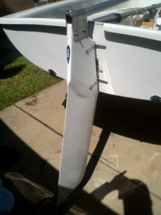 Lido 14 6000 Series rudder and tiller installed